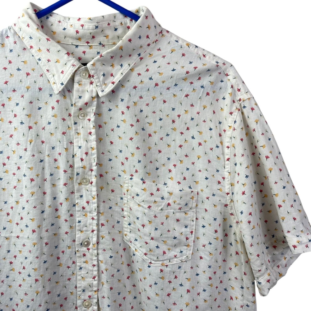 Rails Carson Daisy Chain Linen Floral Shirt Mens XL Button Front - Picture 3 of 7
